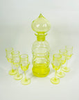 MIDCENTURY FINNISH URANIUM GLASS SULTAN SET BY NANNY STILL FOR RIIHIMAEN LASI