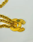 1990s CHANEL MATELASSE GOLD PLATED LOGO BELT