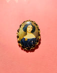 ANTIQUE PORTRAIT OF A LADY BROOCH