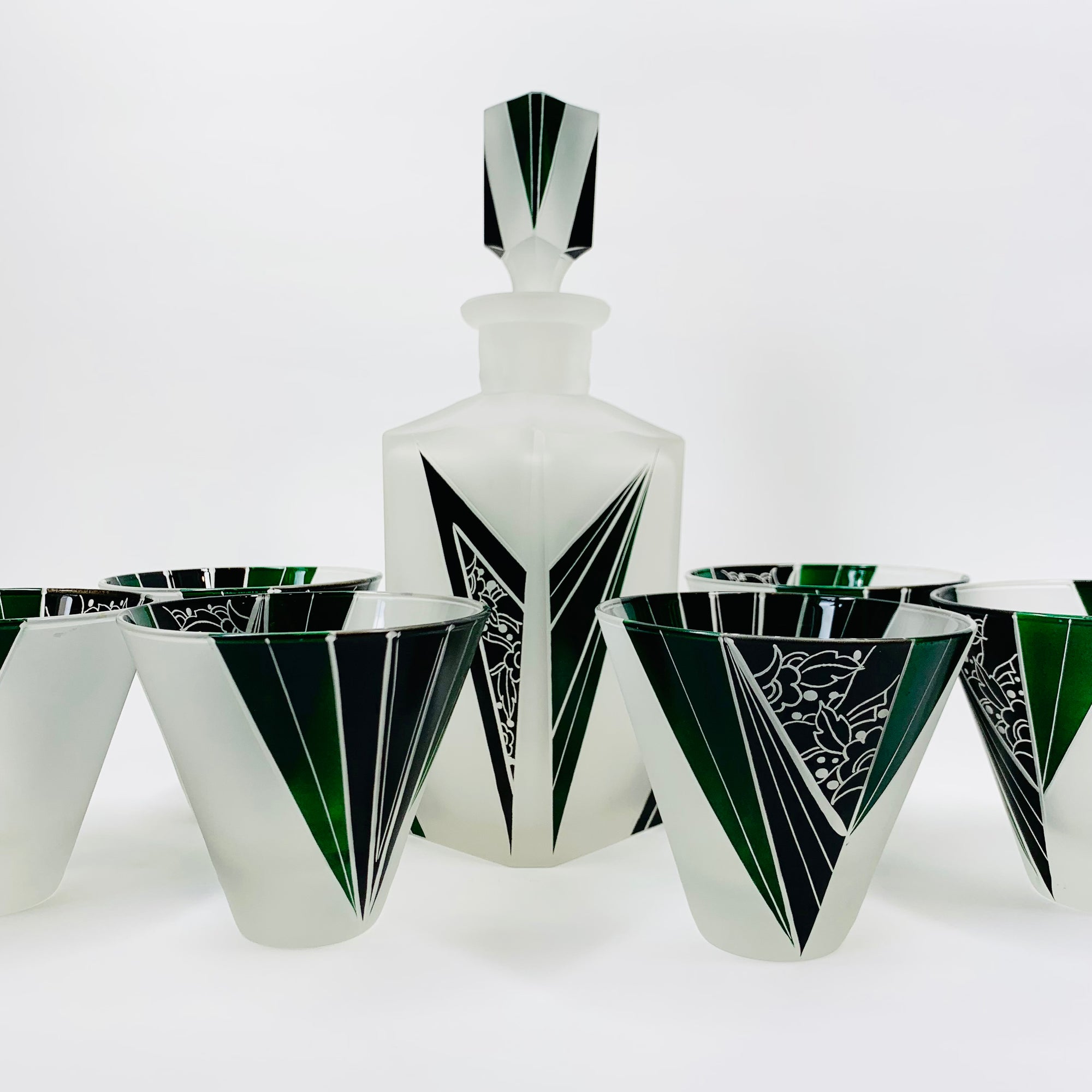 KARL PALDA GREEN BLACK DECANTER SET