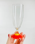70s ORANGE SUNFLOWER BASE GLASSES