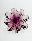 LARGE 1970s JAPANESE PURPLE GLASS HANDKERCHIEF BOWL/VASE