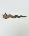1960s SCANDINAVIAN STERLING SILVER FLAME BROOCH