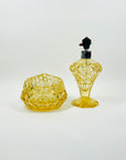 ANTIQUE CITRINE CUT CRYSTAL PERFUME BOTTLE