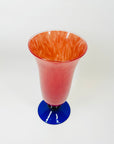 ANTIQUE ENGLISH ORANGE SPATTER ART GLASS VASE