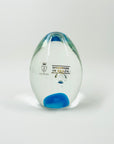 LARGE BRAZILIAN BLUE CONTROLLED BUBBLE PAPERWEIGHT