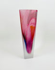 1980s SWEDISH PINK PURPLE SATIN GLASS VASE BY MONICA BACKSTROM FOR KOSTA BODA