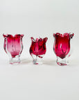 ANTIQUE MURANO PINK SOMMERSO GLASS MINIATURE VASE