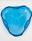 1960s MURANO BLUE GLASS PINCHED BOWL