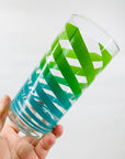 RETRO LAMINATED SPIRAL GREEN HIGHBALL