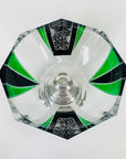 KARL PALDA GREEN BLACK SILVER FOOTED BOWL
