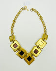 1960s CANADIAN COSTUME BRUTALIST ENAMEL NECKLACE