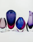 1950s PURPLE SOMMERSO GLASS POSY VASE BY GUNNAR NYLUND FOR STROMBERGSHYTTAN