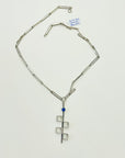 1960s STERLING SILVER BRUTALIST PENDANT NECKLACE BY DANISH MASTER NIELS ERIK