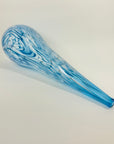 1980s MURANO MOUTH BLOWN BLUE SPATTER BOTTLE VASE