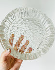 1950s LARGE SWEDISH PUKEBERG ICE GLASS ASHTRAY