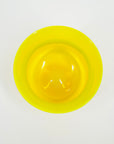 1960s YELLOW OPALESCENT GLASS BOWL/POSY VASE BY ERIK HOGLUND FOR BODA