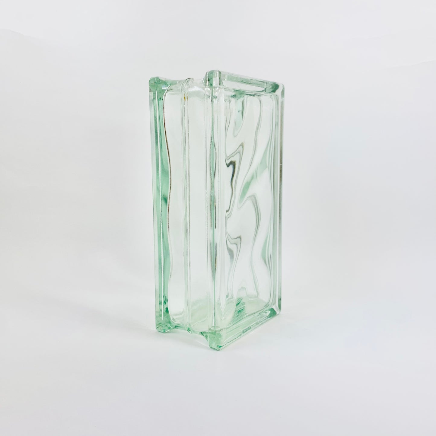WEST GERMAN GLASS BRICK VASE