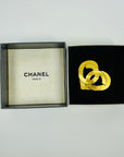 1995 CHANEL CC LOGO MARK HEART BROOCH