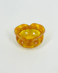 ANTIQUE MURANO IRIDESCENT GOLD GLASS MINI SALT BOWL