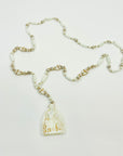 ART DECO URANIUM GLASS EGYPTIAN BEADS NECKLACE