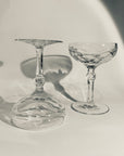 ANTIQUE ART DECO FRENCH CRYSTAL MINI COUPE GLASSES
