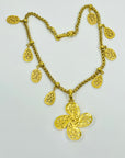1995 CHANEL ARABESQUE LIMITED EDITION GOLD PLATED LOGO CHARM NECKLACE
