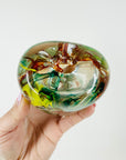 1960s MURANO HARLEQUIN SOMMESO ART GLASS GLASS POSY VASE