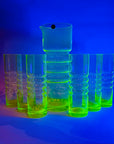 MIDCENTURY FINNISH URANIUM GLASS JUG SET BY NANNY STILL FOR RIIHIMAEN LASI