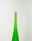 1980s EMERALD GREEN GLASS BOTTLE VASE