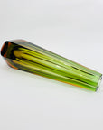 FACETED GREEN VASE