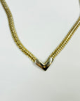 1970s BIJOUX GP MESH NECKLACE WITH CHEVRON PENDANT