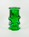 1970s FINNISH KASPERI GREEN GLASS VASE