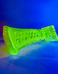 URANIUM GLASS FOOTED VASE