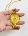 1980s CHANEL CC LOGO HORSE MEDALLION NECKLACE/BELT