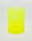 ETCHED URANIUM GLASS VASE