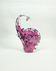 PINK ART GLASS ELEPHANT