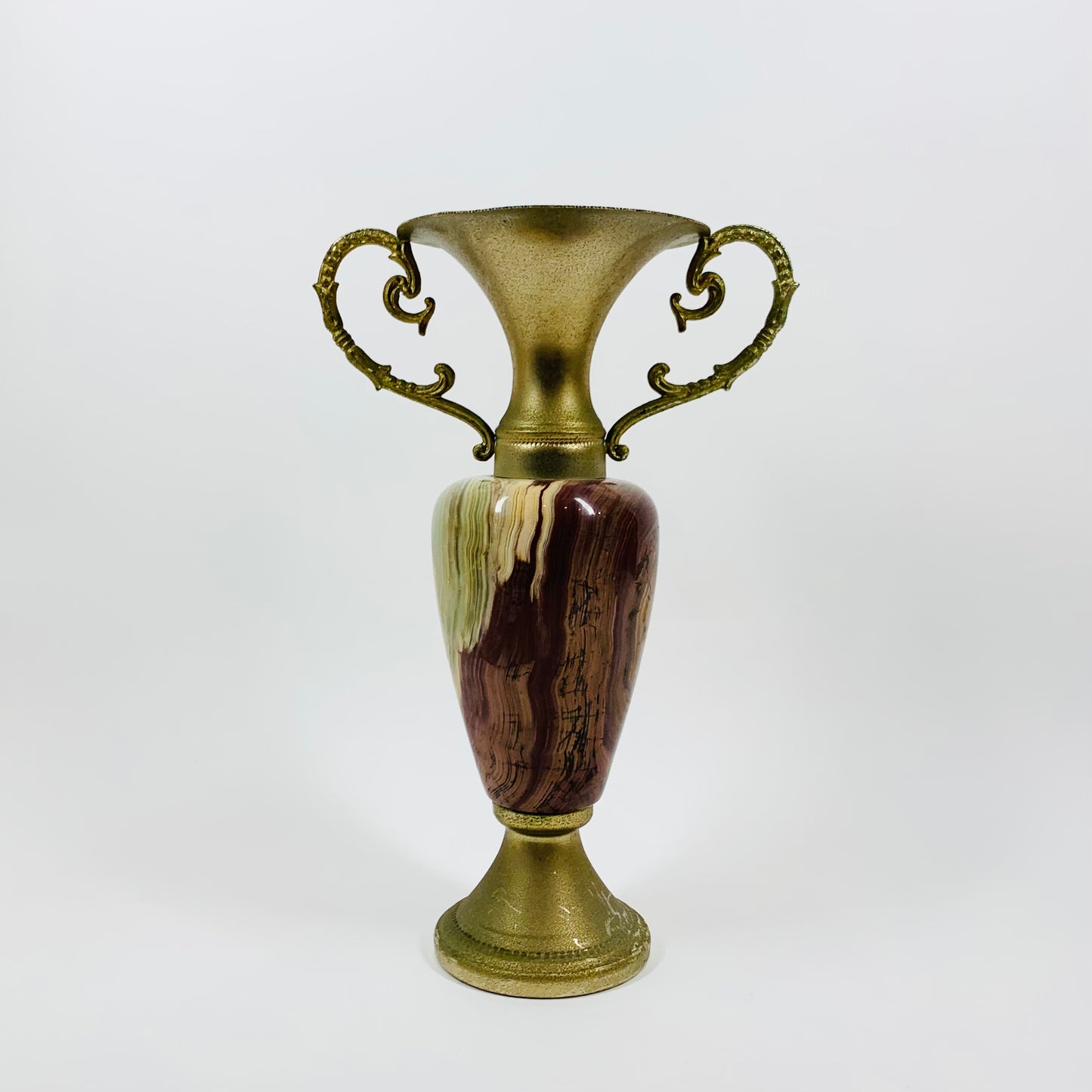 Antique onyx amphora candle holder/oil burner