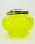 URANIUM GLASS ROSE BOWL/VASE