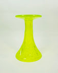 ANTIQUE URANIUM GLASS FOOTED VASE