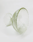 Antique pressed ribbed glass comport