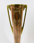 Antique Art Nouveau Beldray vase with floral motif