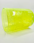 ETCHED URANIUM GLASS VASE