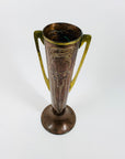 Antique Art Nouveau Beldray vase with floral motif