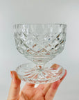 Rare antique Bohemian cut crystal dessert bowls/coupe