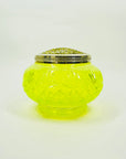 URANIUM GLASS ROSE BOWL/VASE