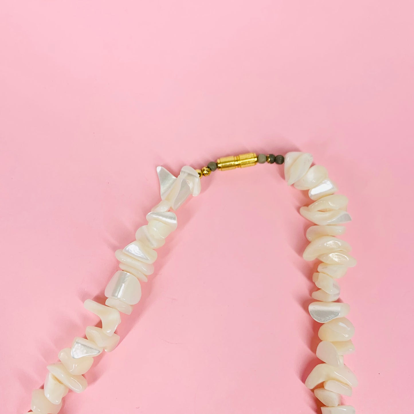 Large 1950s natural hand made sea shell statement necklace