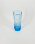 Rare MCM blue Ravenhead bark glass posy vasep