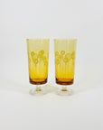 70s JAPANESE FOOTED HIGHBALL GLASSES