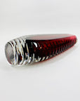 FACETED CRANBERRY MANDRUZZATO VASE